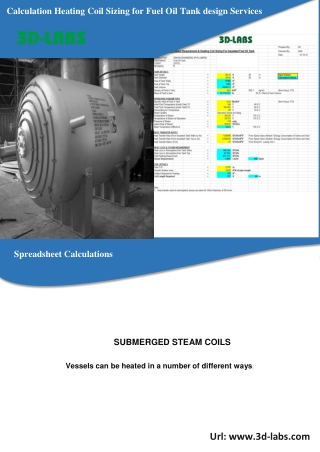 Calculation Heating Coil Sizing for Fuel Oil Tank design Services