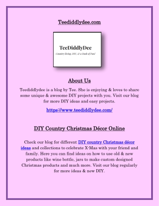DIY Country Christmas Décor
