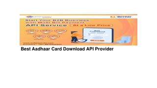 Best Aadhaar Card Download API Provider