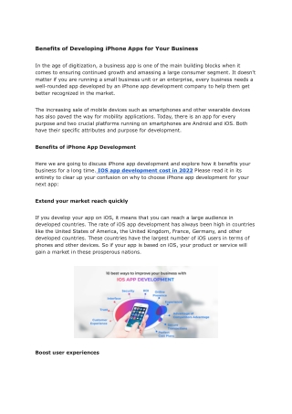 Benefits of Developing iPhone Apps for Your Business - Google Docs