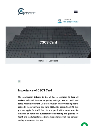 Online CSCS Courses UK | Online SMSTS Courses UK