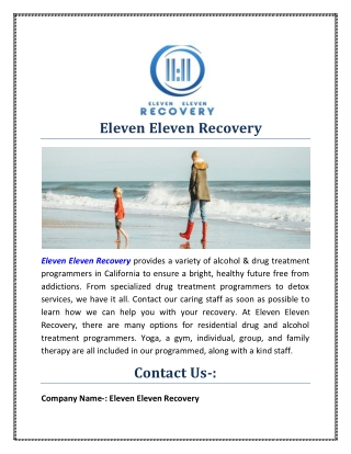 Eleven Eleven Recovery