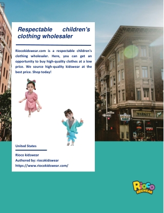 Respectable children's clothing wholesaler