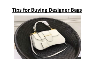 Tips for Buying Designer Bags