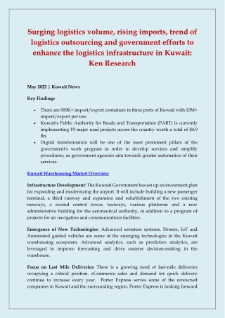 Kuwait Warehousing Market Size and Research 2021, CAGR Status, Growth Analysis