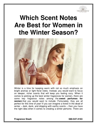Which Scent Notes Are Best For Women in the Winter Season