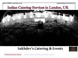 Top Indian Catering Services in London, UK