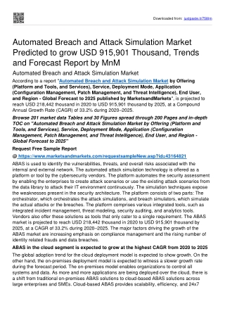 Automated Breach and Attack Simulation Market To Achieve A High CAGR Of 33.2%