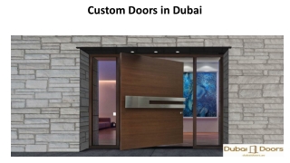 Custom Doors in Dubai