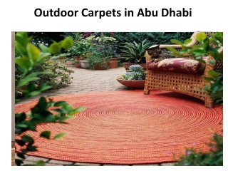 Outdoor Carpets in Abu Dhabi