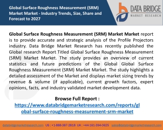 Global Surface Roughness Measurement (SRM) Market