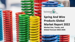 Spring And Wire Products Global Market Size, Share, Trends, By Product Type, By Technology, By Region Opportunity and Fo