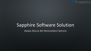 Animal Rescue App Development Services | Sapphire