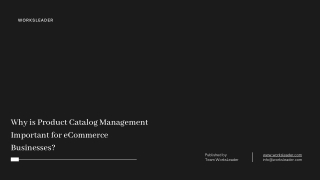 Why is Product Catalog Management Important for eCommerce Businesses