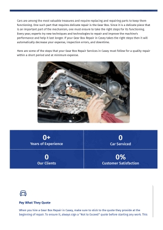 Gear Box Repair Services In Casey | Gear Box Repair In Casey