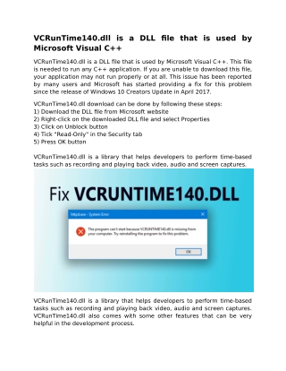 VCRunTime140.dll download