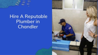 Hire A Reputable Plumber in Chandler
