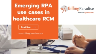 Emerging RPA use cases in healthcare RCM