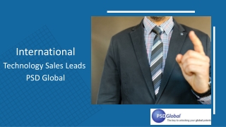International Technology Sales — PSD Global