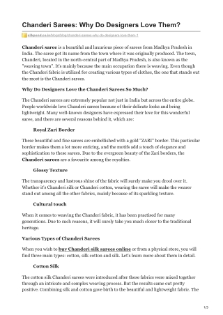 Chanderi Sarees Why Do Designers Love Them (2)
