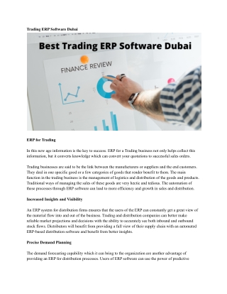 Best Trading ERP Software Dubai