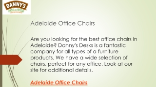 Adelaide Office Chairs  Dannysdesks.com.au