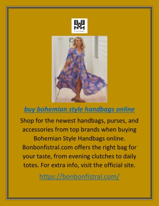 Buy Bohemian Style Handbags Online | Bonbonfistral.com