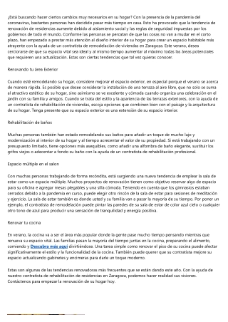 Trucos que hay que tomar en consideración antes de reformar su vivienda