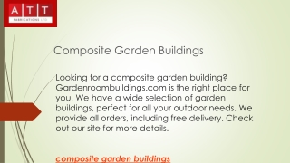 Composite Garden Buildings  Gardenroombuildings.com
