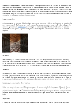 Trucos para subsistir una rehabilitacion de su casa