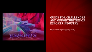 Guide for challenges and opportunities of eSports industry