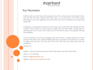 FUE Treatment