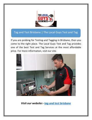 Tag and Test Brisbane | The Local Guys Test and Tag