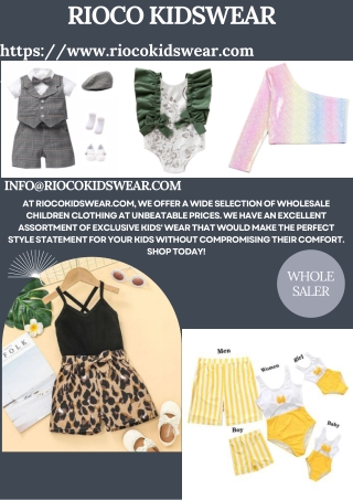 Shop for wholesale children clothing