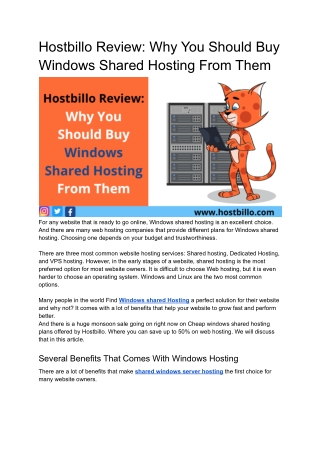 Hostbillo Review_ Why You Should Buy Windows Shared Hosting From Them