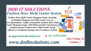 Best Fashion Store Multi Vendor Shopping System - DOD IT SOLUTIONS