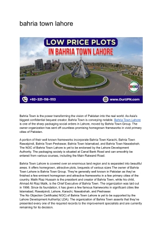 bahria town lahore