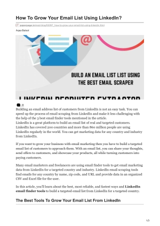1How To Grow Your Email List Using LinkedIn