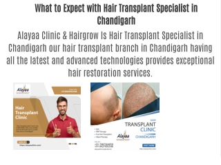 What to Expect with Hair Transplant Specialist in Chandigarh