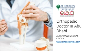 Orthopedic Doctor In Abu Dhabi​