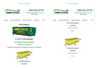 Dumpster Rental Cape Cod, Wareham, Falmouth, Barnstable MA