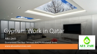 Gypsum Work in Qatar​