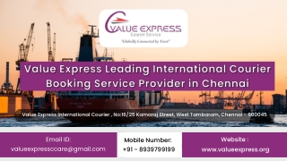 International CourierParcel Booking Service in Chennai