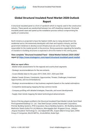 2022 Structural Insulated Panel Industry Global Analysis Report