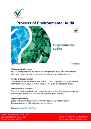 Process of Environmental Audit