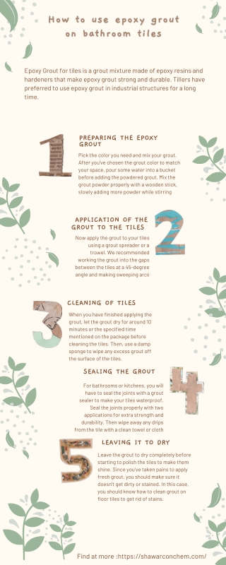 How to use epoxy grout on bathroom tiles