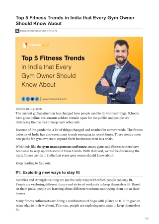TOP 5 FITNESS TRENDS IN INDIA THAT EVERY GYM OWNER SHOULD KNOW ABOUT