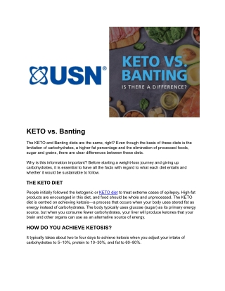 KETO vs. Banting