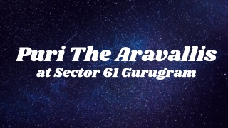 Puri The Aravallis Sector 61 Gurugram - Brochure