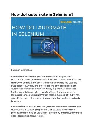 How do I automate in Selenium.docx